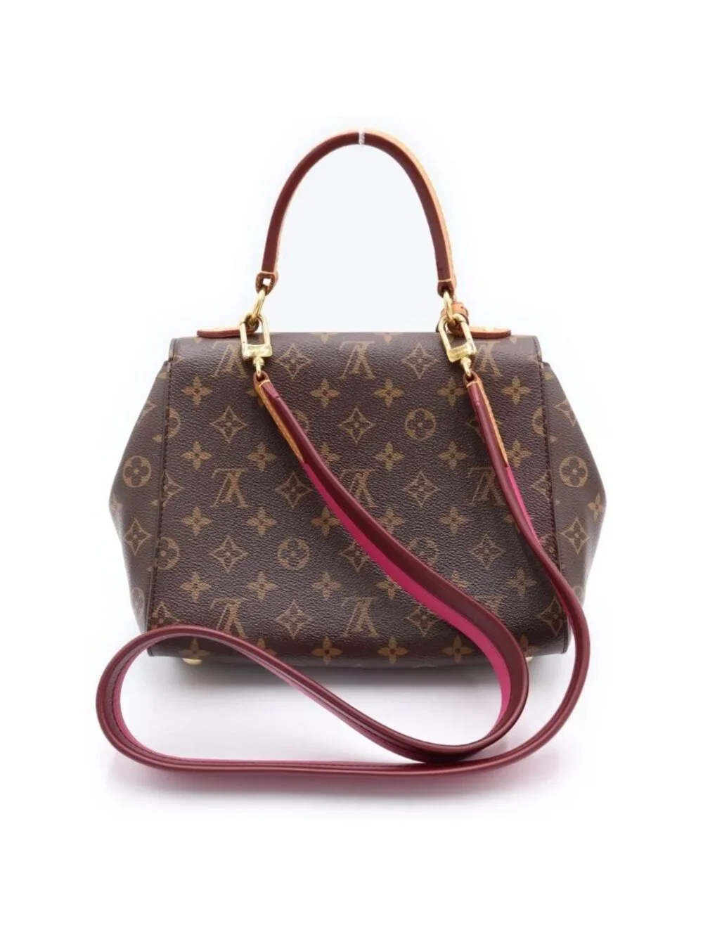Louis Vuitton Cluny BB Handbag 2-Way Back Monogram Leather Brown Pink